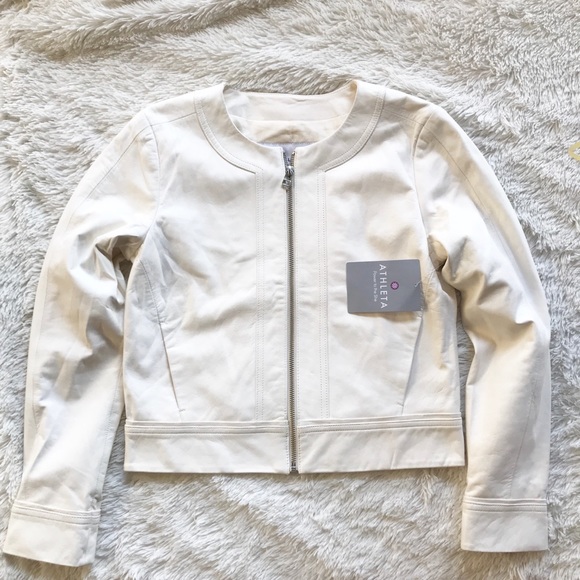 NEW Athleta Derek Lam sleek Leather Dove jacket XS - Picture 3 of 8