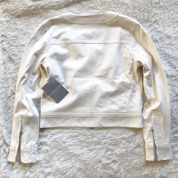 NEW Athleta Derek Lam sleek Leather Dove jacket XS - Picture 6 of 8