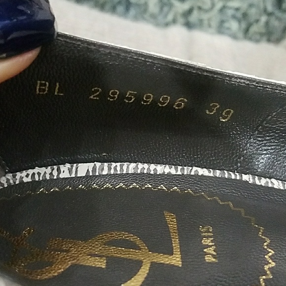 SOLD YSL Tribtoo grey & white leather suede sz 39 - Picture 6 of 8