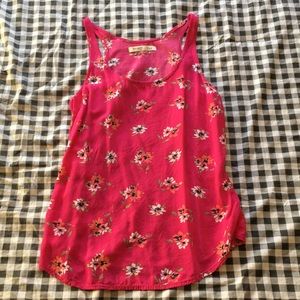 Hot Pink Floral Tank Top