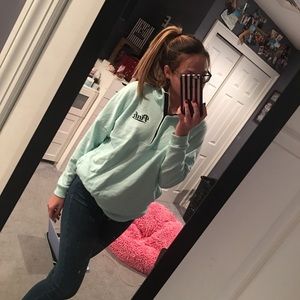VS PINK BABY BLUE PULLOVER