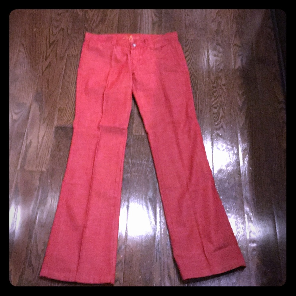 7 for all mankind red pants/jeans. Sz 30