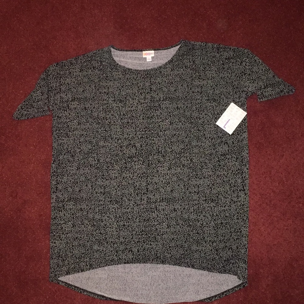 Lularoe szL Irma black stretchy tunic shirt