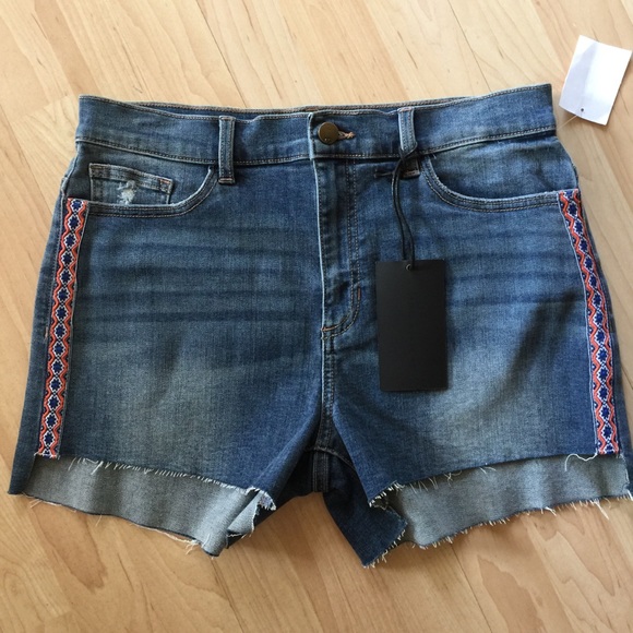 denim shorts longer in back