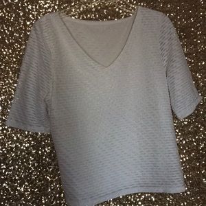 White cropped blouse