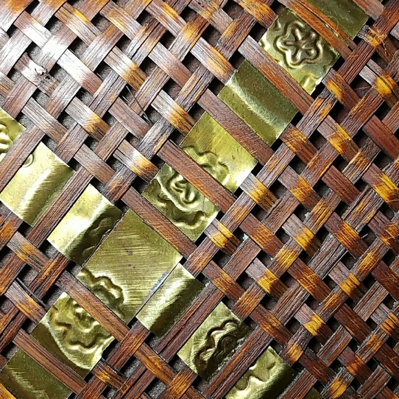 Vintage Wood and Bamboo Purse Asian Boho Wearable - Picture 3 of 5