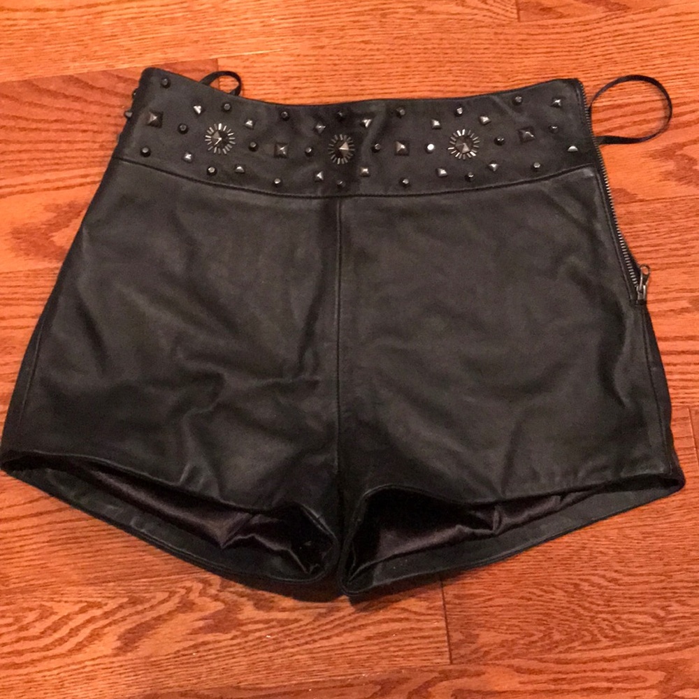Nasty gal high waisted leather shorts