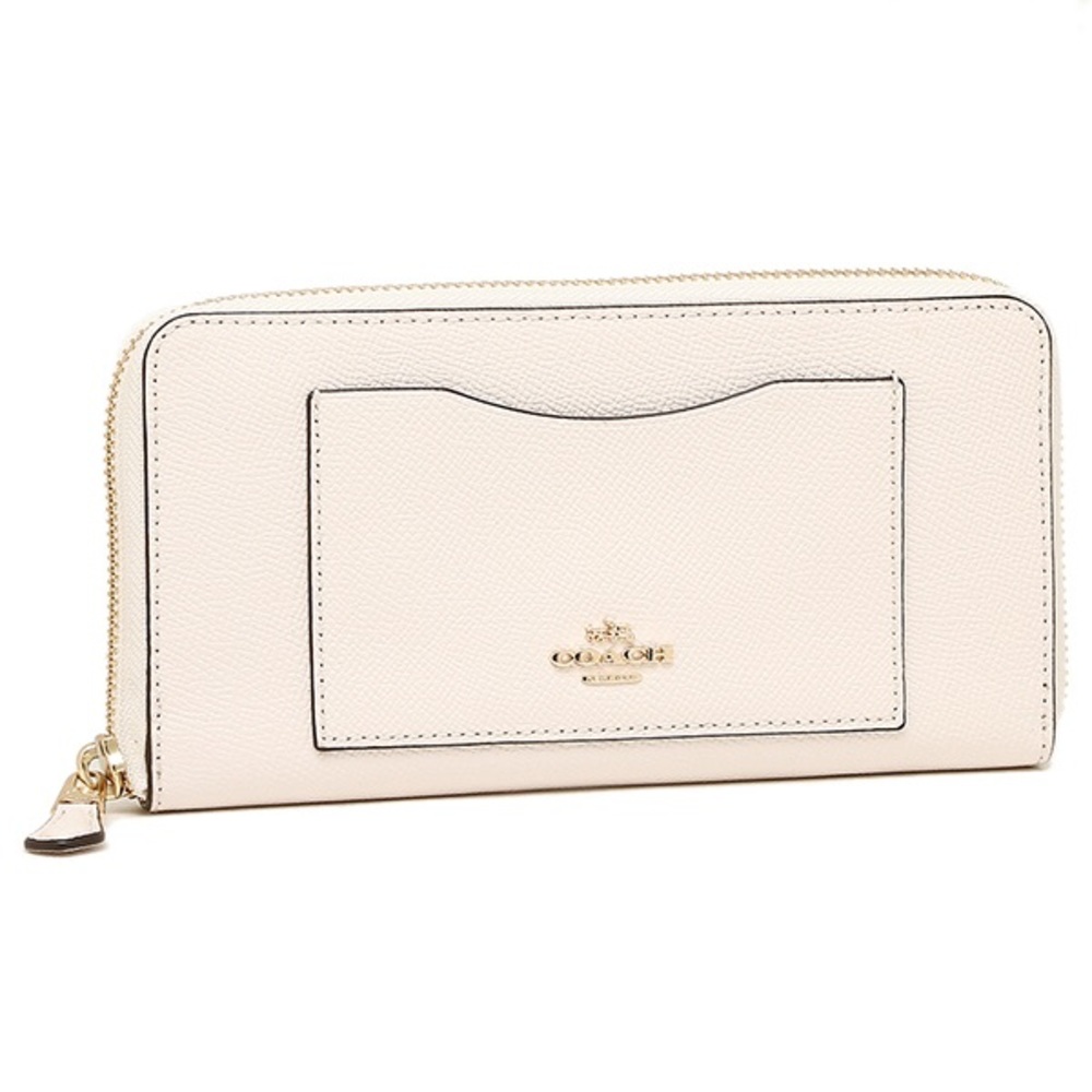Coach Accordion Zippered Wallet Chalk White