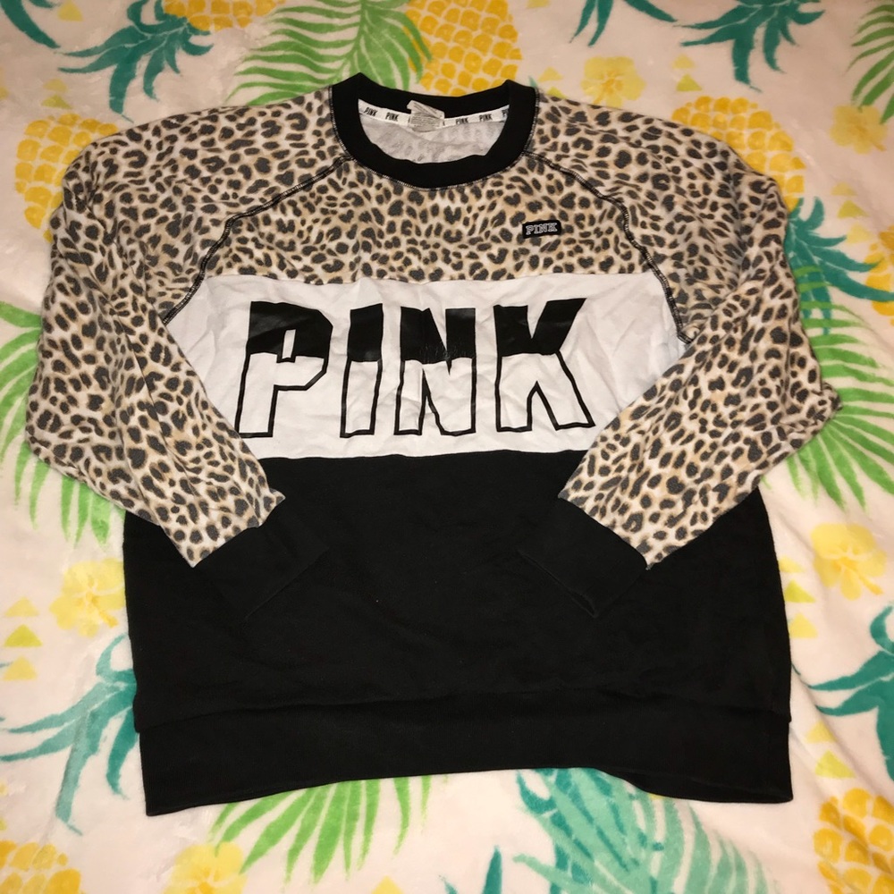 Cheetah print Victoria Secret crew neck