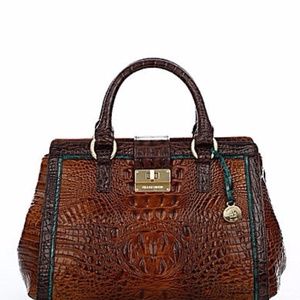 Brahmin Dark Camel Tri-Color Purse w/Dust Bag