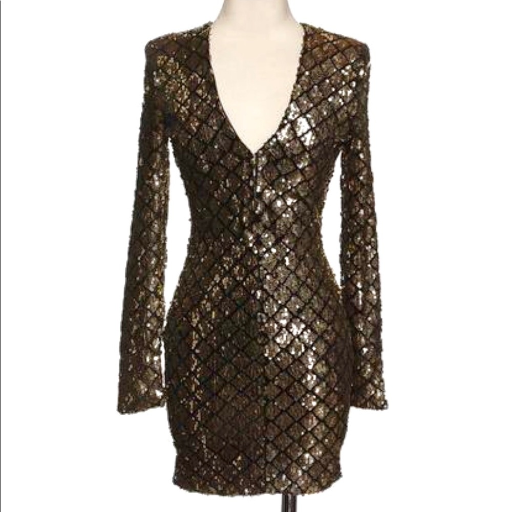 NEW Gold Sequins Dress