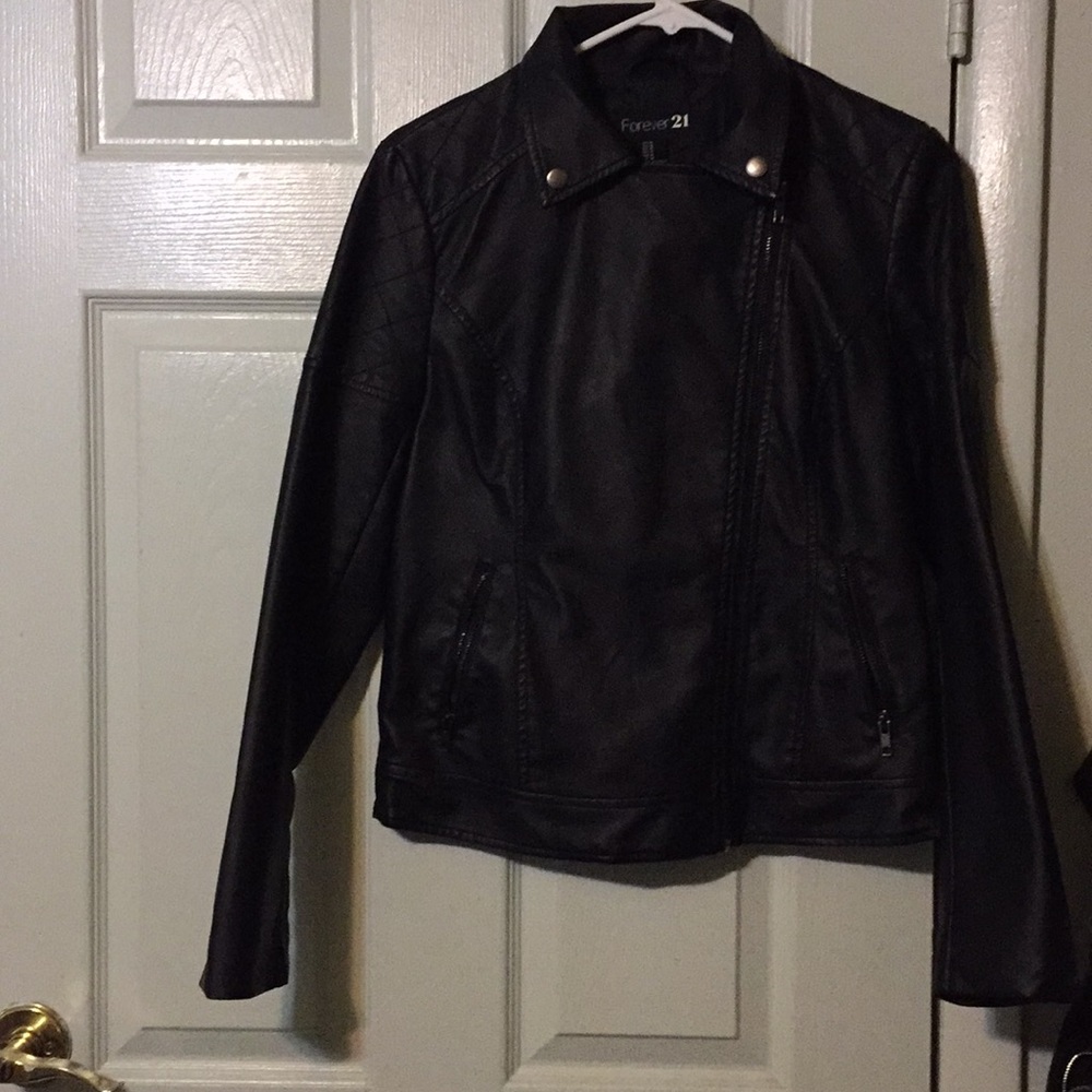 Black leather jacket. Forever 21