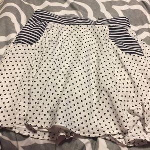 Navy and white skirt