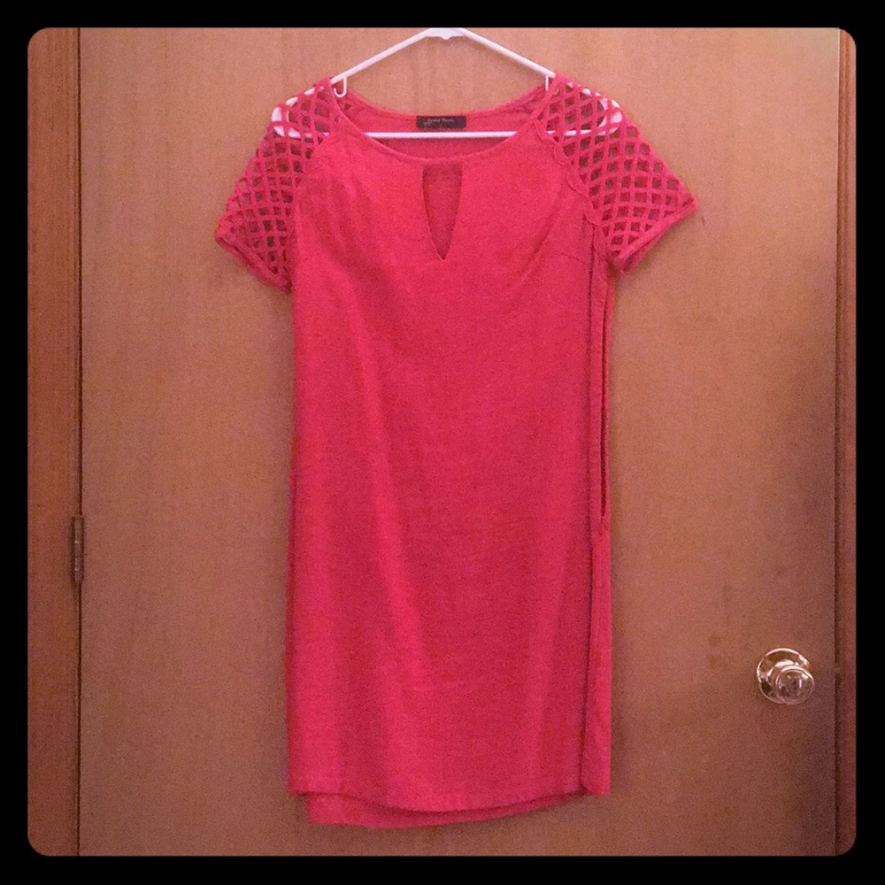 Janet Paris hot pink dress