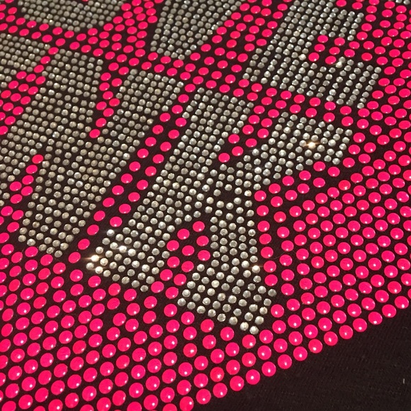VS Hot Pink Embellished  T-Shirt - Picture 5 of 7