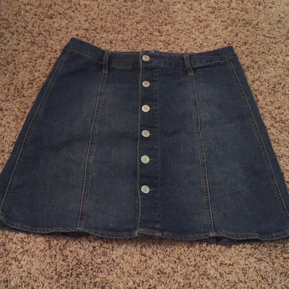 Denim Button Up Skirt
