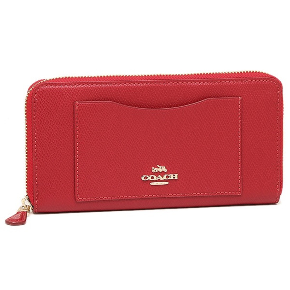 SOLD! Coach Accordion Zippered Wallet True Red