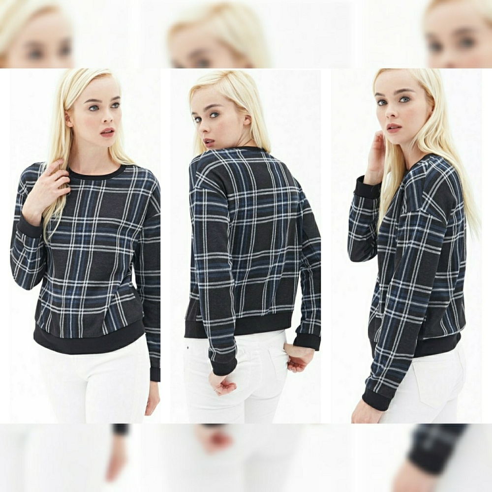 Forever 21 Plaid/Tartan Sweatshirt