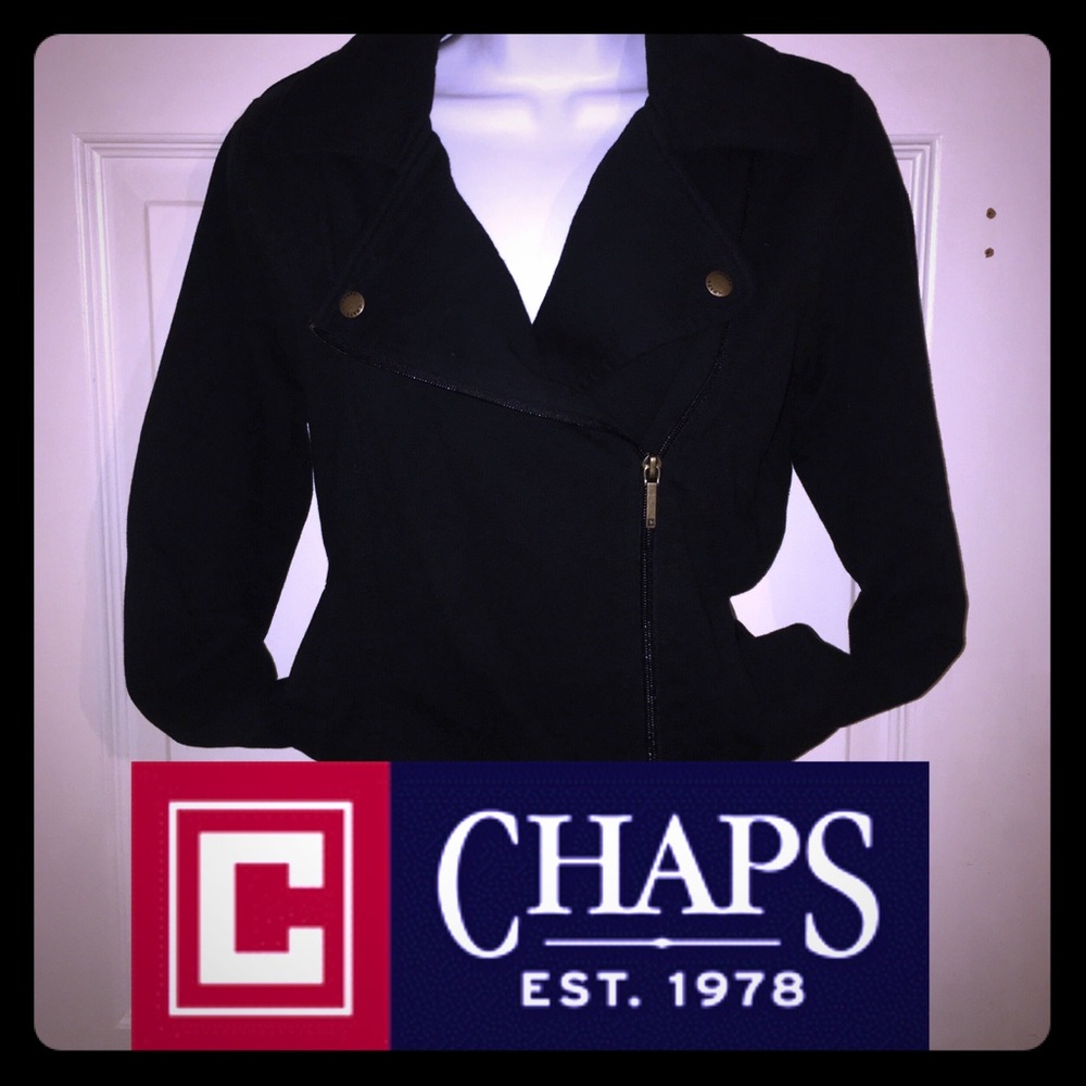 Chaps black jacket 🧥 size medium