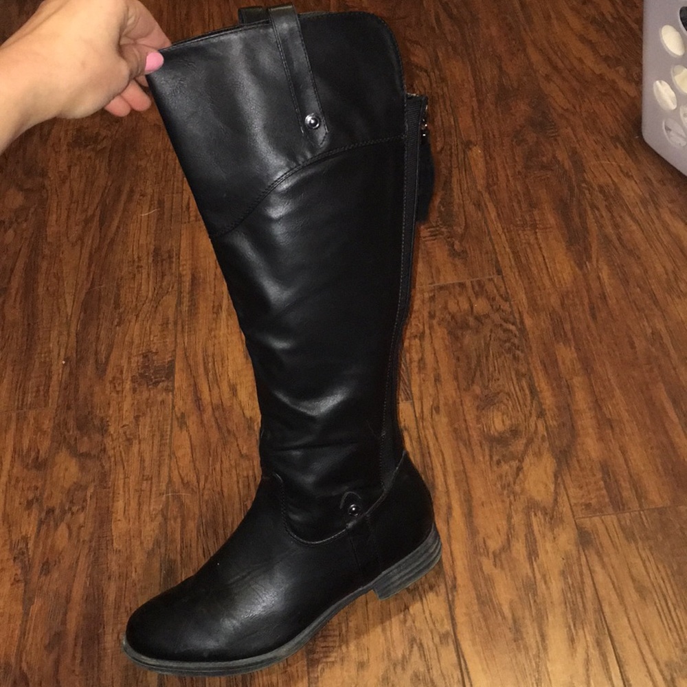 Black Knee High Boots