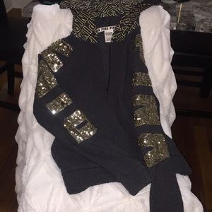 Victoria secret pink bling campus jogger zip up