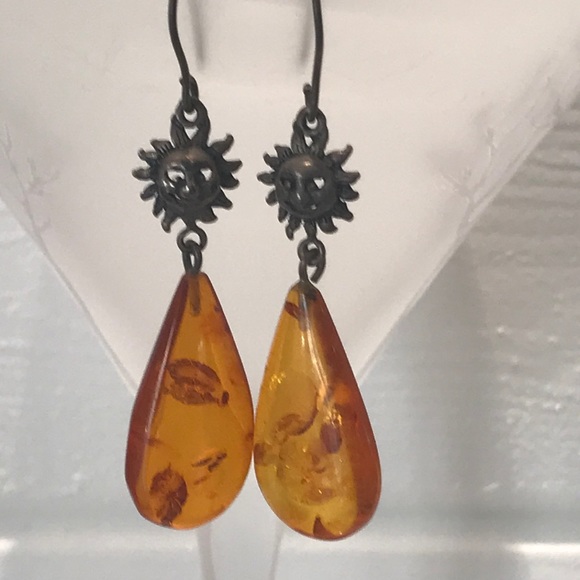 Jewelry - Amber Sun Earrings - Worn Once!
