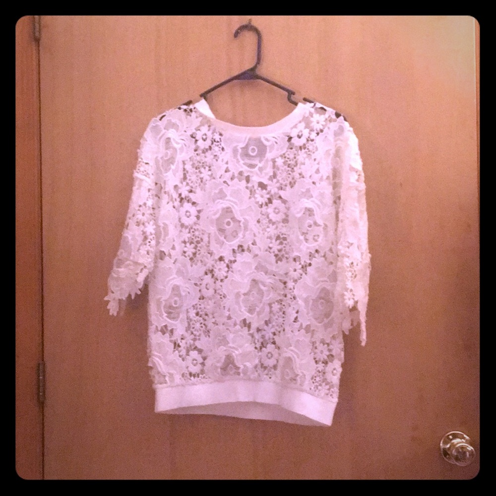 White lace top