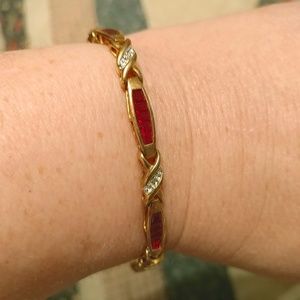 Ruby & Diamond Tennis Bracelet