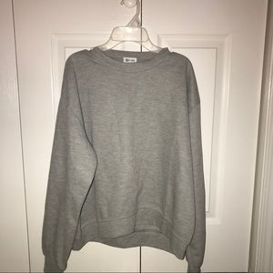 casual grey sweatshirt