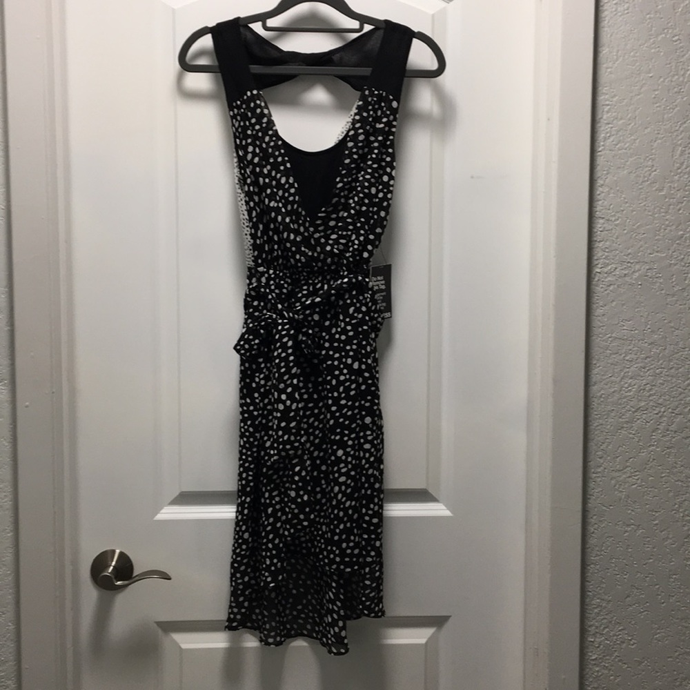 EXPRESS hi low polka dot dress, size X-SMALL (XS)