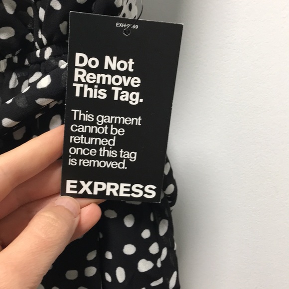 EXPRESS hi low polka dot dress, size X-SMALL (XS) - Picture 2 of 5