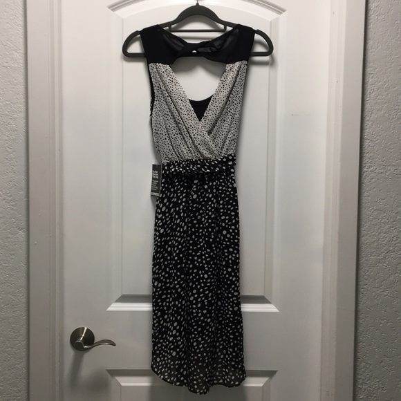 EXPRESS hi low polka dot dress, size X-SMALL (XS) - Picture 3 of 5