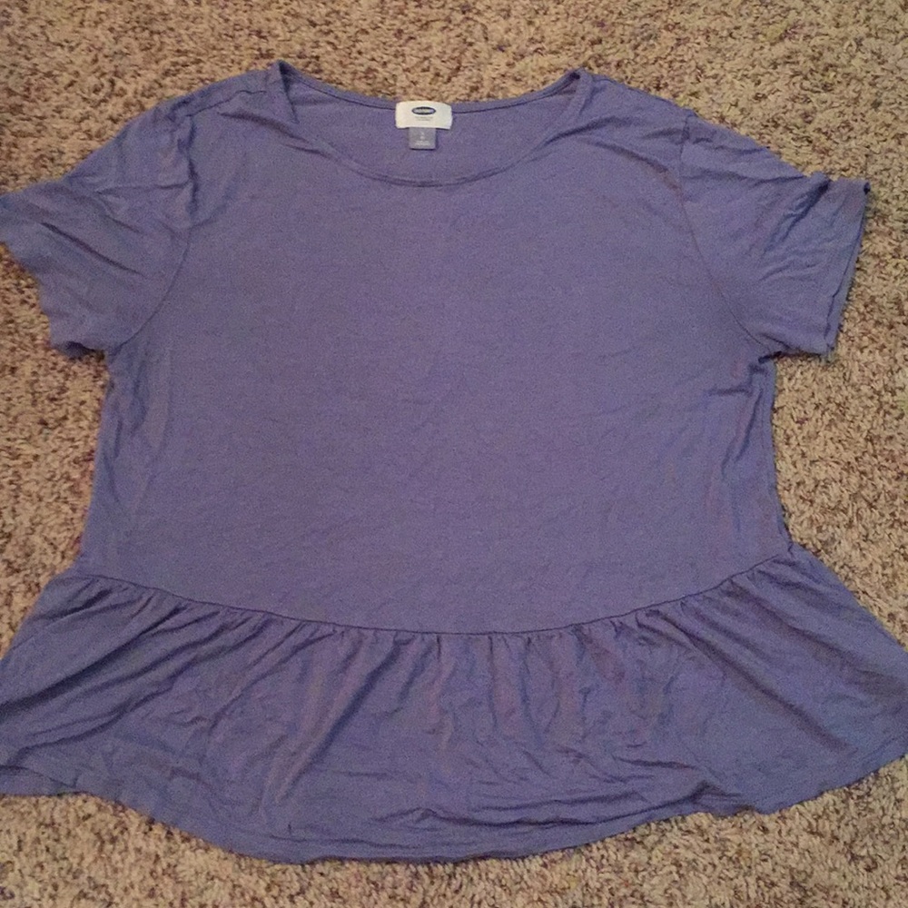 Light blue flowy top