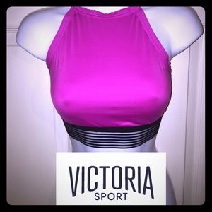 Victoria’s Secret sports bra. Pink & black size Lg