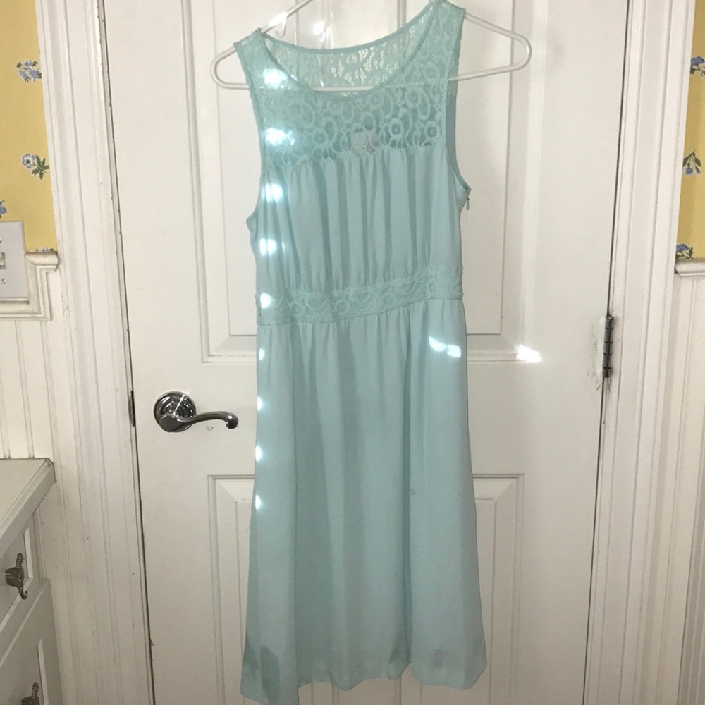 sky blue dress