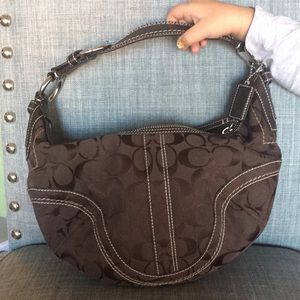 Small Brown Coach Hobo Handbag