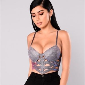 Glitter bra top