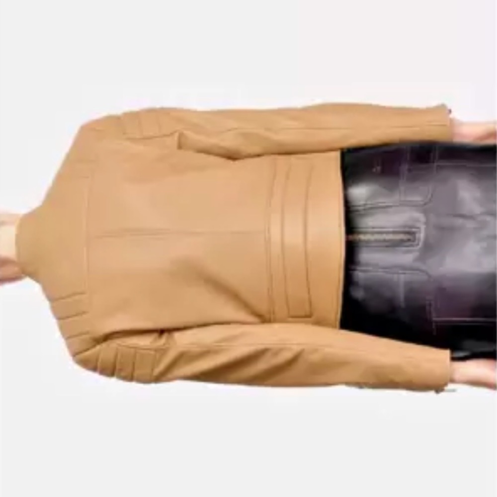 Coach Genuine Leather Caramel Moto Jacket NWT 0 SM - Picture 3 of 8