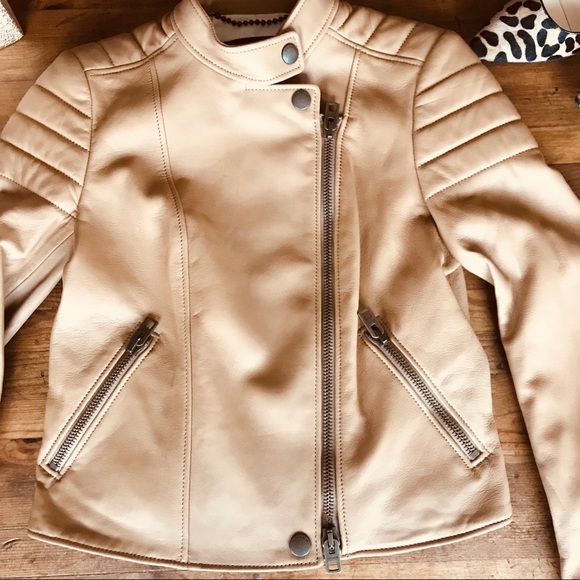 Coach Genuine Leather Caramel Moto Jacket NWT 0 SM - Picture 6 of 8