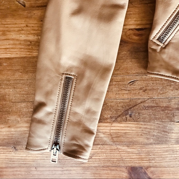 Coach Genuine Leather Caramel Moto Jacket NWT 0 SM - Picture 7 of 8