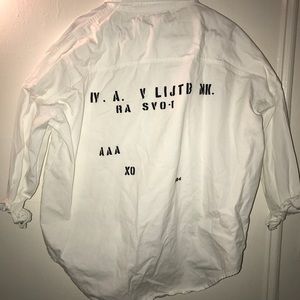 Misguided white army button up