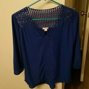 Royal blue blouse