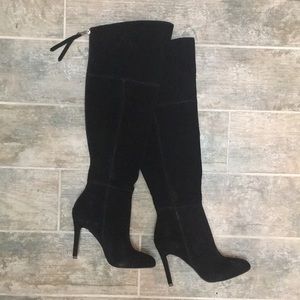 Dolce Vita Kavan Black Over the Knee Suede Boots