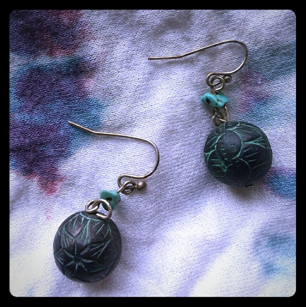 Dainty turquoise earrings