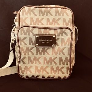Michael Kors MK logo flight bag/crossbody