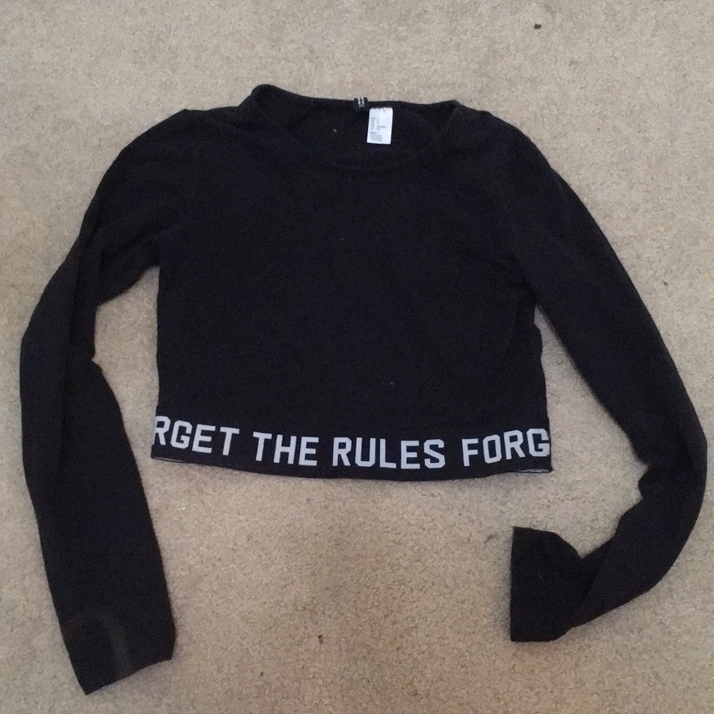 H&M Divided black crop top s forget the rules