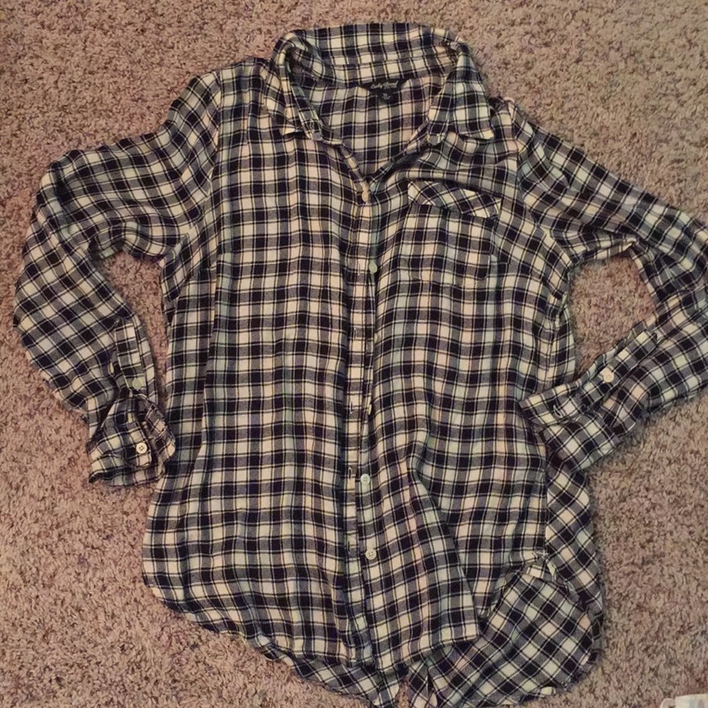 Lucky Brand Dressy plaid flannel!