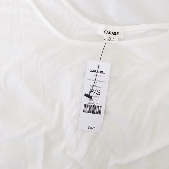 NWT Garage Cold Shoulder Midi Top in WHITE - Picture 7 of 7