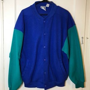 VINTAGE 80’s/90’s fleece varsity jacket