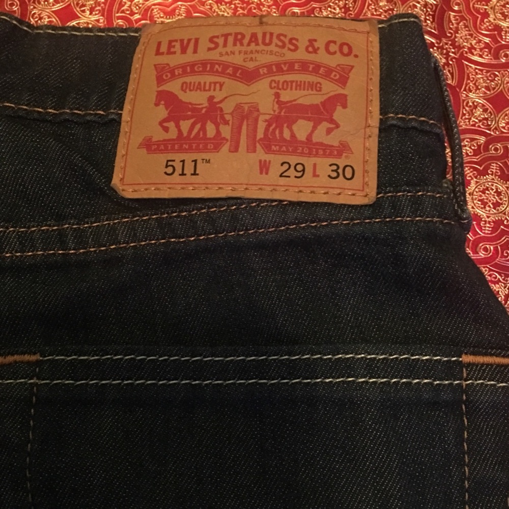 MENS LEVIS JEANS DARK BLUE SLIM FIT